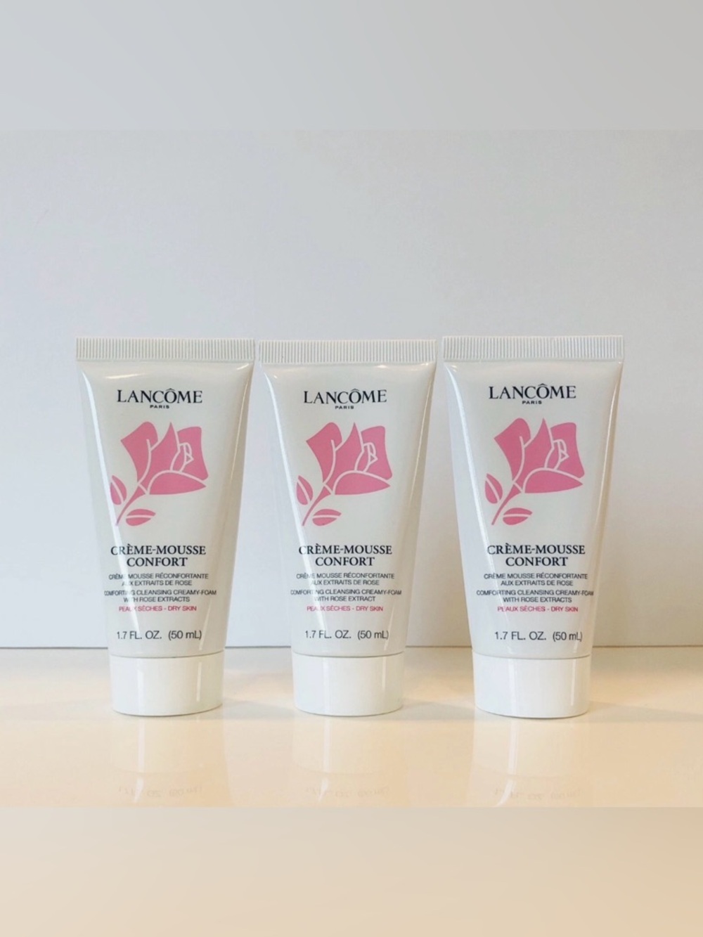 3*Lancome Crème Mousse Confort Creamy Foaming Cleanser 1.7oz/50ml EACH, NEW
